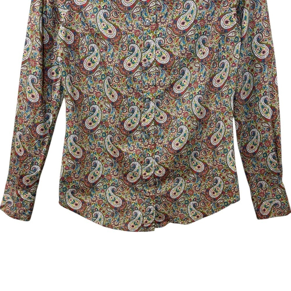 J. Crew, Women’s ‘Slim Perfect Shirt’ Liberty Paisley ‘Lee Manor’ Print, Size 00 - Picture 6 of 13